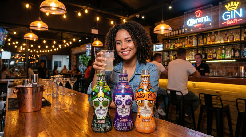 Detalle tropical e ingredientes ShotSkull