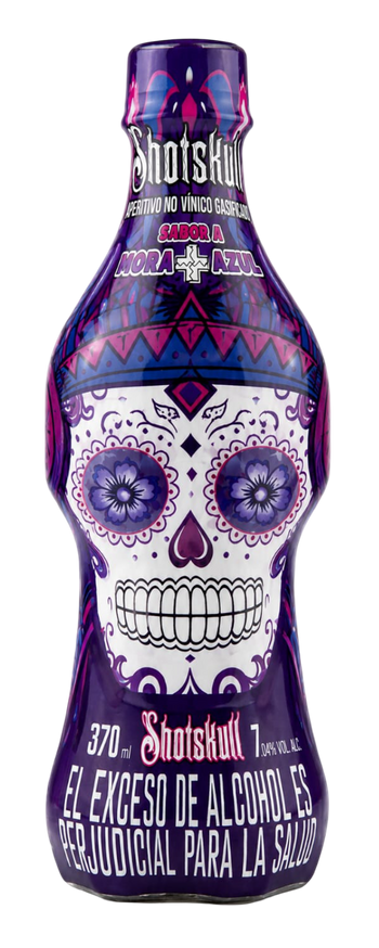 Botella ShotSkull MORA AZUL CAMU CAMU